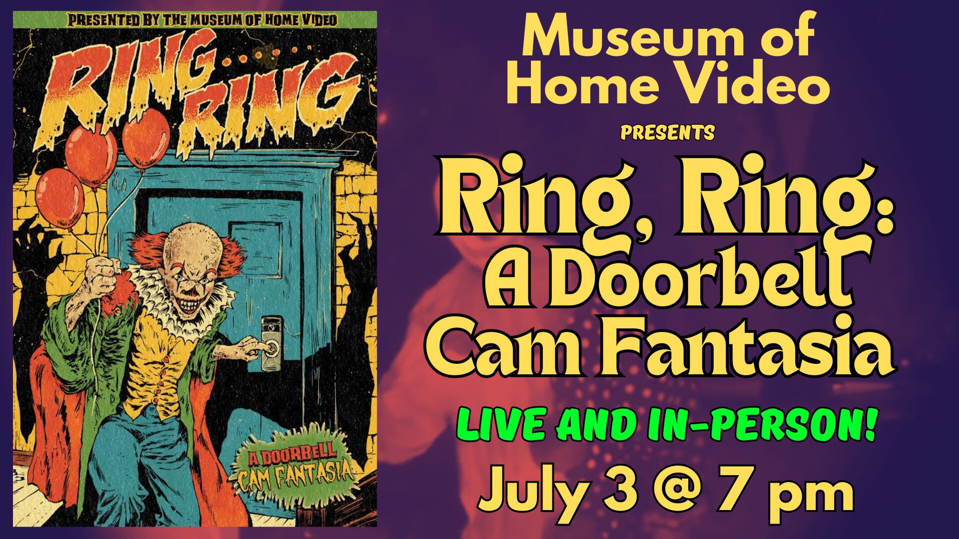 Museum of Home Video: RING, RING: A DOORBELL CAM FANTASIA — live and  in-person! – ARKADIN CINEMA & BAR